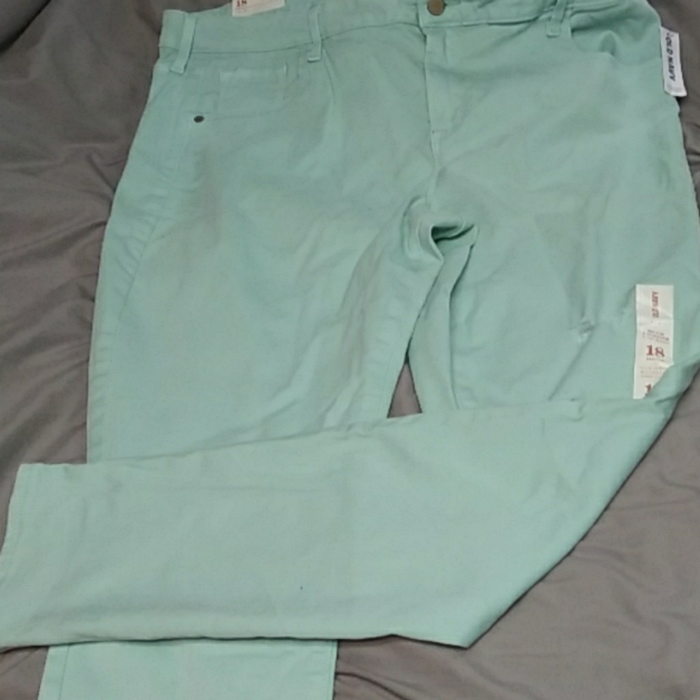 Ladies plus mint jeans